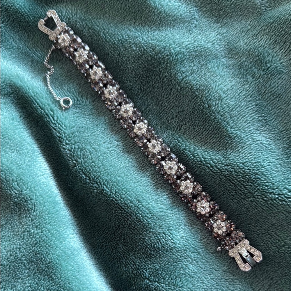 Vintage Weiss Silver Flower Bracelet